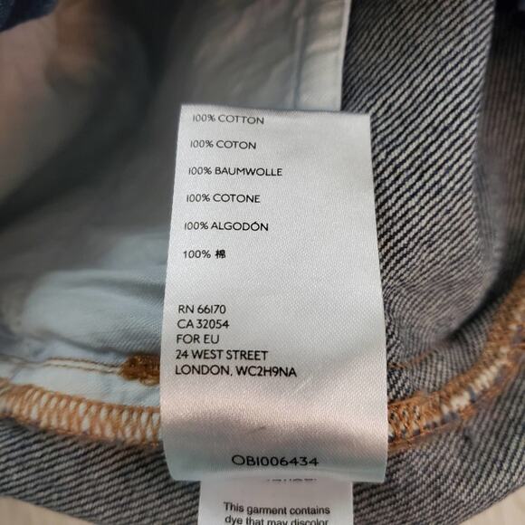 NWT Free People Size 24 Bailey Frayed Denim Skirt - Picture 9 of 9